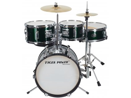 Dětská bicí souprava TIGER POWER TCCJR40 Dark Green