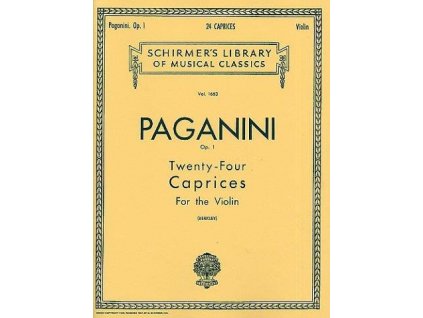 Niccolo Paganini: 24 Caprices For Solo Violin Op.1 (noty na housle)