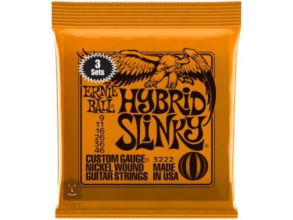 ernie ball nickel wound hybrid slinky 3 pack