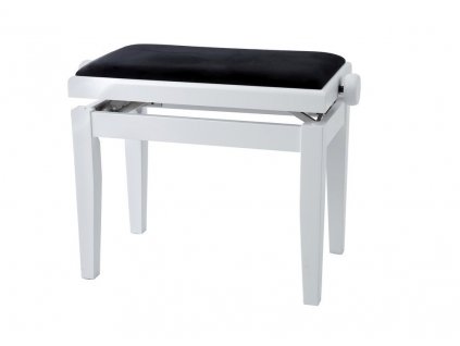 Gewa Deluxe - Bílý mat - Klavírní stolička