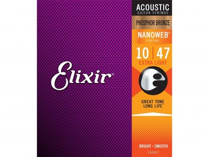 Struny na akustickou kytaru Elixir Nanoweb 16002
