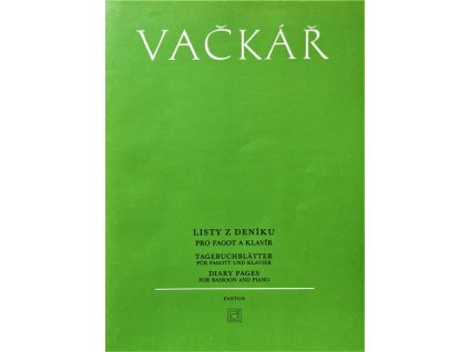 34012 listy z deniku pro fagot a klavir dalibor c vackar