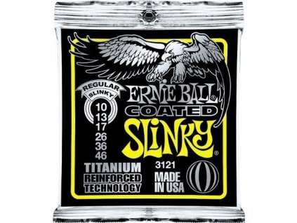 Struny na elektrickou kytaru Ernie Ball Coated Slinky EB3121