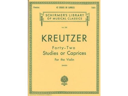 38920 noty na housle rodolphe kreutzer 42 studies or caprices