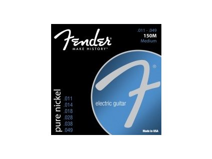 Fender Original 150 Guitar Strings, Pure Nickel Wound, Ball End, 150M .011-.049