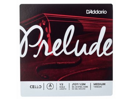 D'Addario Prelude Cello Single A String, 1/2 Scale, Medium Tension