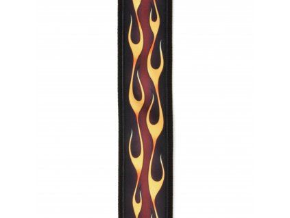 D'Addario Hot Rod Flame Guitar Strap, Red
