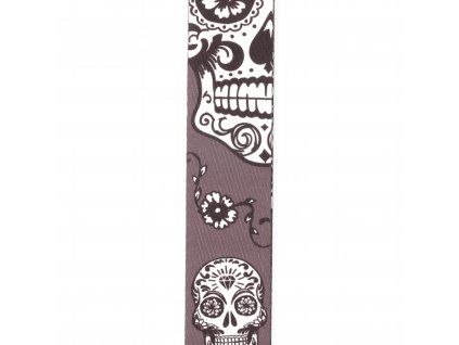 D'Addario Polyester Guitar Straps, Sugar Skulls, Black