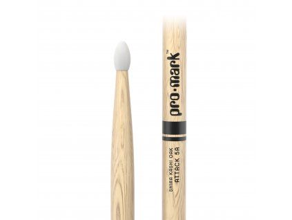ProMark Classic Attack 5A Shira Kashi Oak Drumstick, Oval Nylon Tip