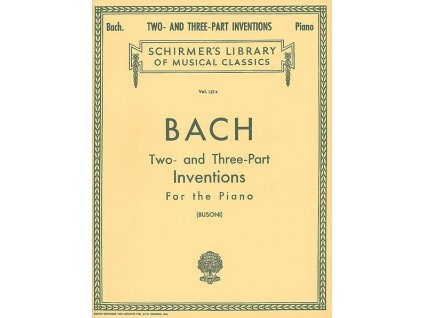 J.S. Bach: Two And Three Part Inventions (noty na klavír)