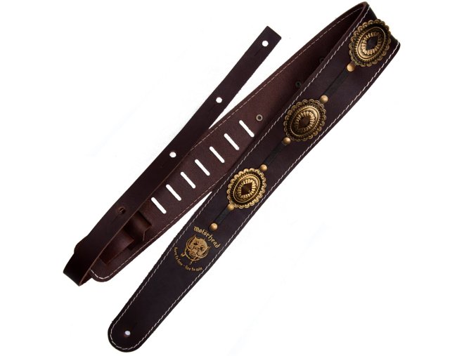 Kytarový popruh RICHTER Motörhead Concho Strap Brown/Old Brass