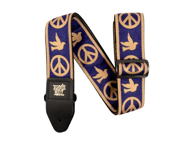 Kytarový popruh ERNIE BALL 4699 Navy Blue Peace Love
