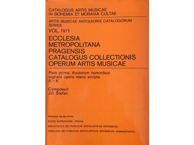31543 ecclesia metropolitana pragensis catalogus vol iv 1 a k