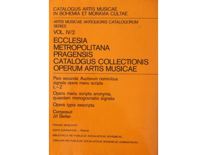 31546 ecclesia metropolitana pragensis catalogus vol iv 2 l z