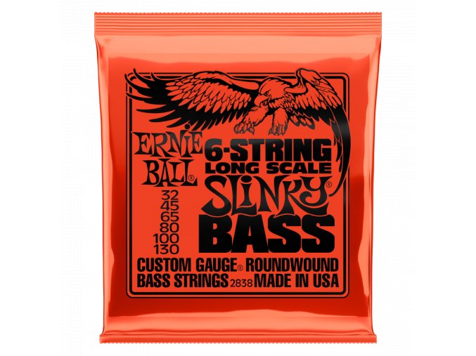 Struny na baskytaru Ernie Ball 6-string Slinky Bass EB 2838