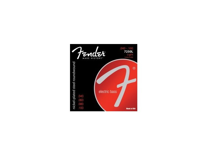 Fender 7250 Super Bass Strings, Nickel Plated Steel, Long Scale, 7250L .040-.100