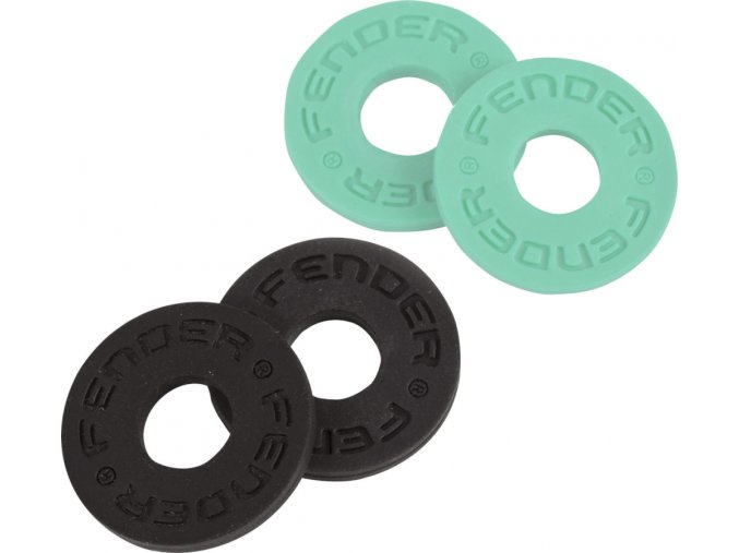 Zámky na popruh Fender Strap Blocks - Black, Surf Green