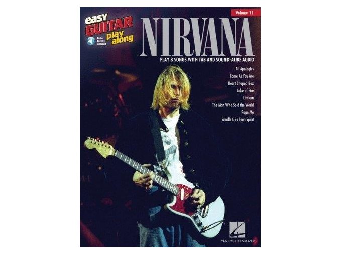 43995 easy guitar play along 11 nirvana noty tabulatury na snadnou kytaru online audio