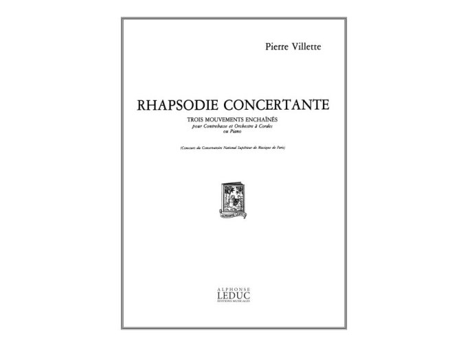 45912 noty pro kontrabas pierre villette rhapsodie concertante op 46