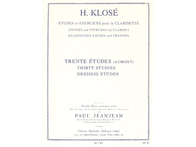 46002 noty pro klarinet 30 etudes d apres aumont