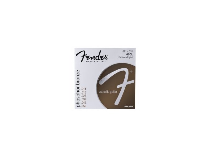 Fender Phosphor Bronze Acoustic Guitar Strings, Ball End, 60CL .011-.050