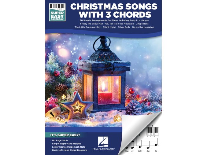 50934 noty pro piano christmas songs with 3 chords super easy songbook