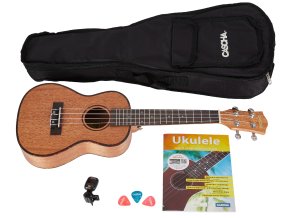 Ukulele komplet CASCHA HH 2036 CZ Concert Mahogany Ukulele Bundle