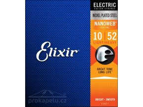elixir 12077 nanoweb light heavy 10 52 hybrid kovove struny pro elektrickou kytaru original