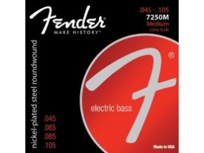 Fender 7250 Super Bass Strings, Nickel Plated Steel, Long Scale, 7250M .045-.105