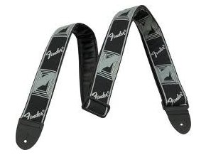 FENDER Monogramm Strap - černá/světle šedá/tmavě šedá