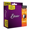 ELIXIR 16545 NANOWEB LIGHT 12-53 Phosphor Bronz 3-Pack