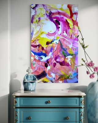 " zemějmění" malba 100x60cm •••••• moje oblíbená, nechala jsem si z ní ušít i kabát volný k odeslání 📦❤️...