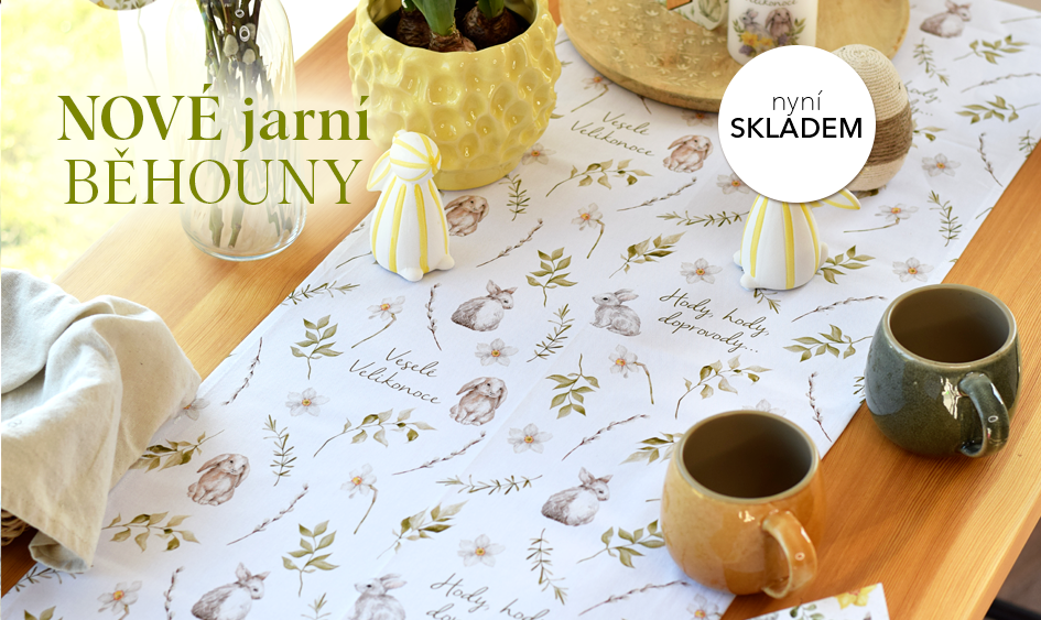 Jarní bavlněný běhoun