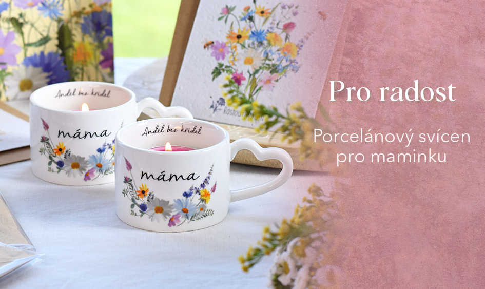 Porcelánový svícen pro maminku