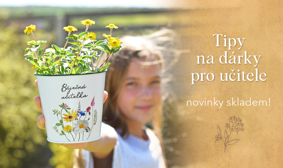 Květináč Luční kvítí - Skvělý dárek pro paní učitelku