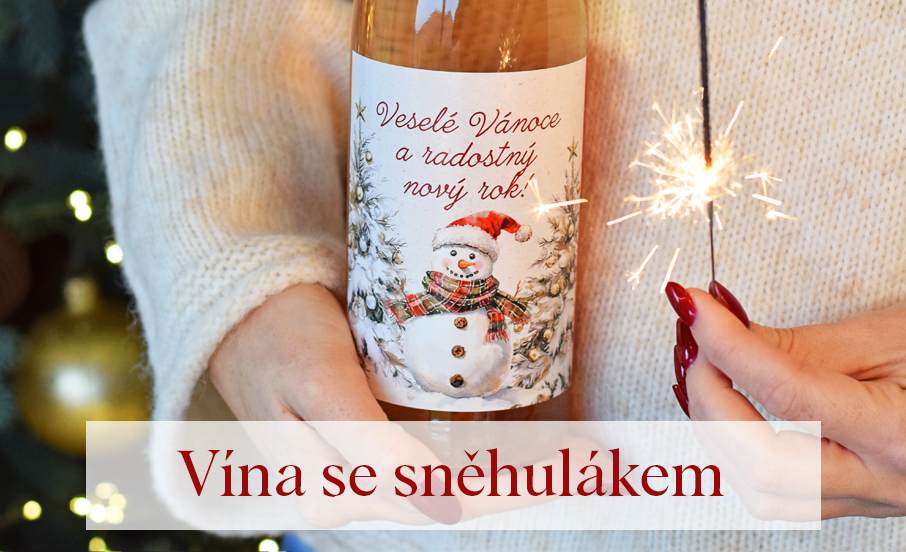 Vánoční vína se sněhulákem