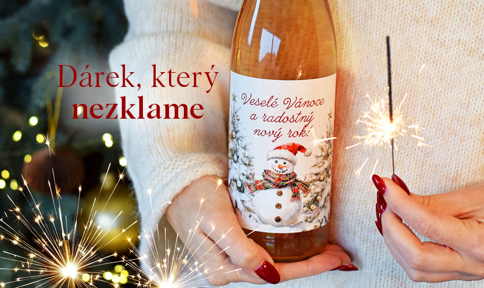 Vánoční vína se sněhulákem