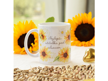 Hrnek Slunečnice - Nejlepší učitelka pod sluncem