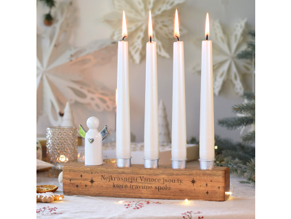 Adventní svícen s andělem - Vánoce spolu