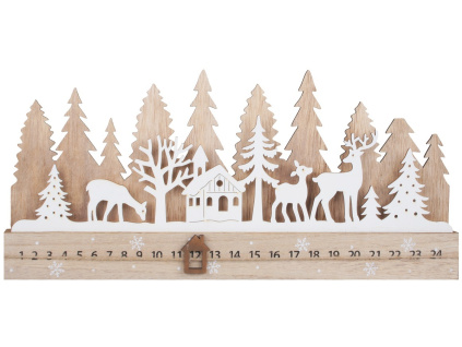 Adventní kalendář panorama les 40 x 18 cm