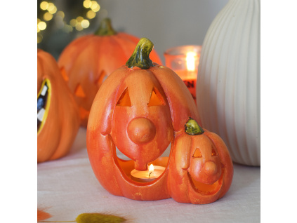 Podzimní svícen na čajovou svíčku - dýně