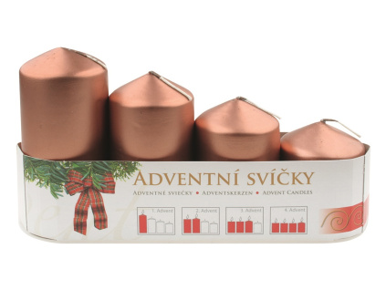 Adventní svíce měděná, postupka - střední