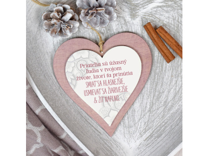 Dárkové srdíčko - Přátelé jsou báječní lidé...SK