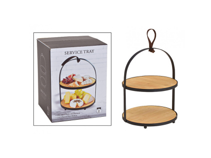 Servírovací bambusový stojan - 21x26x21cm