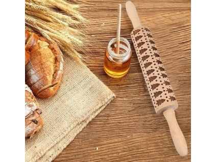 Vánoční váleček na cukroví - stromečky