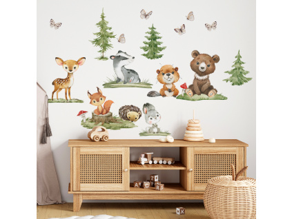 Samolepka na zeď - Posezení v lese XXL