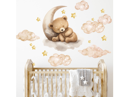 Samolepka na zeď - Dobrou noc s medvídkem XL
