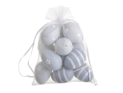 Vajíčka v síťce (12 ks) - MIX šedá