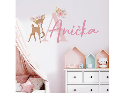Samolepka na zeď - Srnečka se jménem XL
