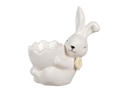 Keramický stojánek na vajíčko - 11 CM, bílý